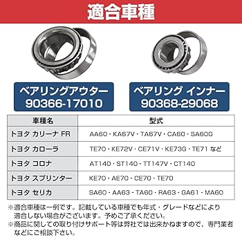 Amazon | フロント ハブベアリング SA60 AA63 TA60 RA63 GA61